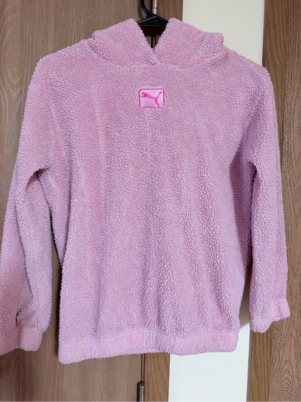 Puma Pink Sherpa Hooded Pullover
